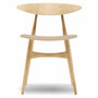 Carl Hansen & Søn Polsterstuhl 'CH33P' Beige 90 - Leder 'SIF', Eiche klarlack