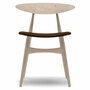 Carl Hansen & Søn Polsterstuhl 'CH33P' Braun 95 - Leder 'SIF', Eiche geseift
