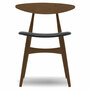 Carl Hansen & Søn Polsterstuhl 'CH33P' Schwarz 98 - Leder 'SIF', Eiche rauchfarbiges Öl