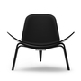 Carl Hansen & Søn Sessel von 'CH07' in Leder Schwarz 98 - Leder 'SIF', Eiche Black lackiert