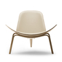 Carl Hansen & Søn Sessel von 'CH07' in Leder Beige 90 - Leder 'SIF', Eiche klarlack