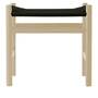 Carl Hansen & Søn Hocker 'CH53' Eiche Weissöl geölt, Papierkordel Schwarz, H: 39 cm
