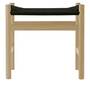 Carl Hansen & Søn Hocker 'CH53' Eiche geölt, Papierkordel Schwarz, H: 39 cm