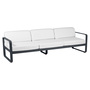 Fermob Outdoor 3-Sitzer Sofa 'Bellevie' Anthrazit 47, Grauweiss 81