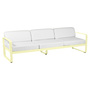 Fermob Outdoor 3-Sitzer Sofa 'Bellevie' Zitronensorbet A6	, Grauweiss 81