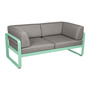Fermob 2-Sitzer Club-Sofa 'Bellevie' Opalgrün 83, Taupe Grau B8