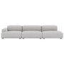 Breites Sofa 'Connect' mit linkem Lounge Chair
