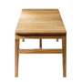 FDB Mobler M10 Sammen 3-Seater w/o back Teak Natur