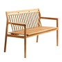 FDB Mobler M12 Sammen 2-seater with back Teak Natur