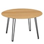 Weishäupl Runder Tisch 'Slope' Schwarz 03, Teak 0