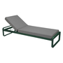 Fermob Bellevie Premium Sunlounger Zederngrün 02, Flanellgrau 79