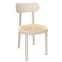 Thonet Stuhl 118  Buche weiss lasiert - TP 200, Kunststoff braun