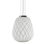 FontanaArte Pinecone Weiss-Chrom, Ø: 50 cm / H: 32 cm