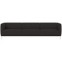Fredericia Konami Sofa Anthrazit 180 - Hallingdal 65, Edelstahl gebürstet, B: 277 cm
