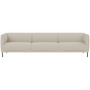 Fredericia Konami Sofa Dunkelbeige 103 - Hallingdal 65, Edelstahl schwarz, B: 277 cm