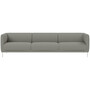 Fredericia Konami Sofa Hellgrau 130 - Hallingdal 65, Edelstahl gebürstet, B: 277 cm
