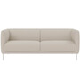 Fredericia Konami Sofa Dunkelbeige 103 - Hallingdal 65, Edelstahl gebürstet, B: 235 cm