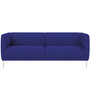Fredericia Konami Sofa Dunkelblau 753 - Hallingdal 65, Edelstahl gebürstet, B: 188 cm