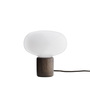 New Works Karl-Johan Table Lamp Eiche geräuchert / Opalglas weiss, Ø: 23 cm / H: 23.5 cm