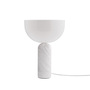 New Works Kizu Table Lamp Marmor weiss, Ø: 25 cm / H: 35 cm