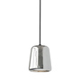 New Works Material Pendant Edelstahl / Kabel schwarz, Ø: 13 cm / H: 14 cm