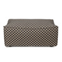 Ferm Living Catena Pouf B: 108 cm / T: 78 cm , Sand / Schwarz - Check