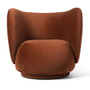 Ferm Living Rico Lounge Chair Rust 67 - Rich Velvet