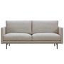 Wendelbo Trace Sofa Kieselweiss 02 - Navona, L: 177 cm, Stahl schwarz pulverbeschichtet