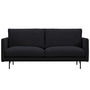 Wendelbo Trace Sofa Dunkelgrau 06 - Navona, L: 177 cm, Stahl schwarz pulverbeschichtet