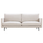 Wendelbo Trace Sofa Kieselweiss 02 - Navona, L: 197 cm, Stahl schwarz pulverbeschichtet