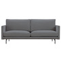 Wendelbo Trace Sofa Grau 04 - Navona, L: 197 cm, Stahl schwarz pulverbeschichtet