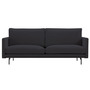 Wendelbo Trace Sofa Dunkelgrau 06 - Navona, L: 197 cm, Stahl schwarz pulverbeschichtet