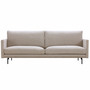 Wendelbo Trace Sofa Kieselweiss 02 - Navona, L: 222 cm, Stahl schwarz pulverbeschichtet