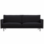 Wendelbo Trace Sofa Dunkelgrau 06 - Navona, L: 222 cm, Stahl schwarz pulverbeschichtet