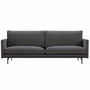 Wendelbo Trace Sofa Grau 04 - Navona, L: 222 cm, Stahl schwarz pulverbeschichtet