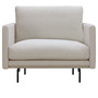 Wendelbo Trace 1 Seater Kieselweiss 02 - Navona, Stahl schwarz pulverbeschichtet