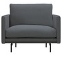 Wendelbo Trace 1 Seater Grau 04 - Navona, Stahl schwarz pulverbeschichtet
