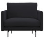 Wendelbo Trace 1 Seater Dunkelgrau 06 - Navona, Stahl schwarz pulverbeschichtet