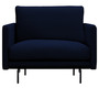 Wendelbo Trace 1 Seater Dunkelblau 12 - Navona, Stahl schwarz pulverbeschichtet