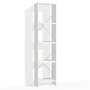 Lehni Aluminium-Regal Höhe: 180 cm Weiss, B: 44 cm, T: 25 cm