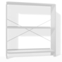 Lehni Aluminium-Regal Höhe: 95 cm Aluminium farblos eloxiert, B: 88 cm, T: 25 cm