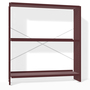 Lehni Aluminium-Regal Höhe: 95 cm Schwarzrot, B: 88 cm, T: 25 cm