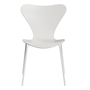 Fritz Hansen Series 7 Furnier lackiert Weiss 100, 43 cm , Weiss 100