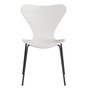 Fritz Hansen Series 7 Furnier lackiert Weiss 100, 43 cm , Warm Graphite 180