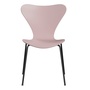 Fritz Hansen Series 7 Furnier lackiert Pale Rose 610, 43 cm , Schwarz 190