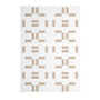 MY BENI Teppich EF-DC009 B: 100 cm / L: 140 cm , Wollweiss / Camel Beige