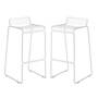 HAY Hee Bar Stool Weiss, H: 75 cm 