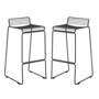 HAY Hee Bar Stool Schwarz , H: 75 cm 