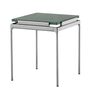 &Tradition Sett Side Table LN11 Dark Chrome, B: 40 cm / T: 40 cm / H: 46 cm, Verde Guatemala Marmor