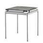 &Tradition Sett Side Table LN11 Dark Chrome, B: 40 cm / T: 40 cm / H: 46 cm, Rauchglas